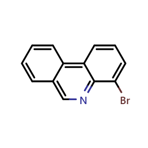 Chemical structure of 4-Bromophenanthridine , CAS 1080-71-3, AChemBlock AD285338