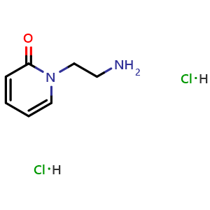Chemical structure of 1-(2-Aminoethyl)-1,2-dihydropyridin-2-one dihydrochloride , CAS 1384428-69-6, AChemBlock AD285343