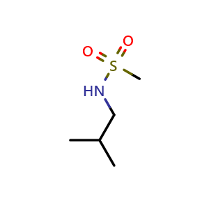 Chemical structure of N-(2-methylpropyl)methanesulfonamide , CAS 133171-80-9, AChemBlock AD285344
