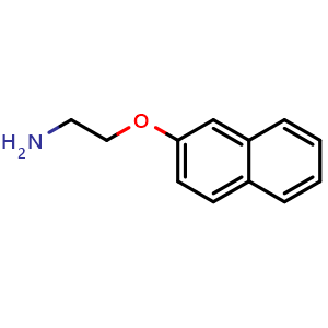 Chemical structure of 2-(naphthalen-2-yloxy)ethan-1-amine , CAS 23314-24-1, AChemBlock AD285352