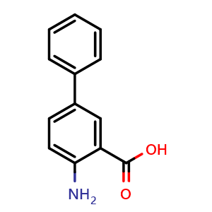 Chemical structure of 4-Amino-[1,1'-biphenyl]-3-carboxylic acid , CAS 4445-40-3, AChemBlock AD285355