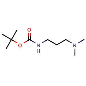 Chemical structure of tert-Butyl (3-(dimethylamino)propyl)carbamate , CAS 216659-47-1, AChemBlock AD285356