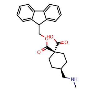 Chemical structure of Fmoc-N-methyl-tranexamic acid , CAS 173690-50-1, AChemBlock AD285357