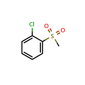 Chemical structure of 1-Chloro-2-(methylsulfonyl)benzene , CAS 17482-05-2, AChemBlock AD285363