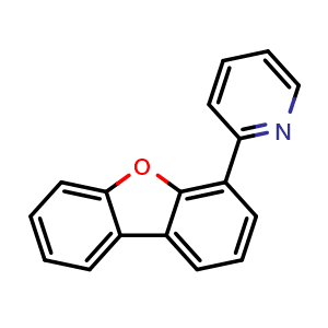 Chemical structure of 2-(Dibenzo[b,d]furan-4-yl)pyridine , CAS 1062595-43-0, AChemBlock AD285369