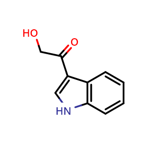Chemical structure of 2-Hydroxy-1-(1H-indol-3-yl)ethanone , CAS 2400-51-3, AChemBlock AD285371