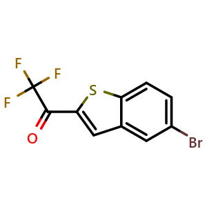 Chemical structure of 1-(5-Bromobenzo[b]thiophen-2-yl)-2,2,2-trifluoroethanone , CAS 1391766-44-1, AChemBlock AD285394