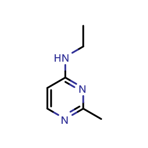 Chemical structure of N-ethyl-2-methylpyrimidin-4-amine , CAS 1239786-50-5, AChemBlock AD285404
