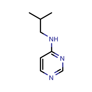 Chemical structure of N-isobutylpyrimidin-4-amine , CAS 1249197-92-9, AChemBlock AD285405