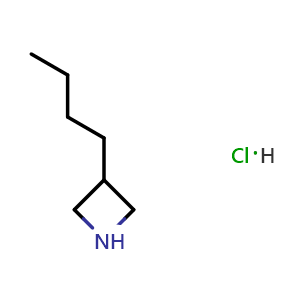 Chemical structure of 3-butylazetidine hydrochloride , CAS 1506180-37-5, AChemBlock AD285438