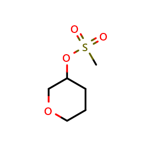 Chemical structure of Tetrahydro-2H-pyran-3-yl methanesulfonate , CAS 129888-63-7, AChemBlock AD285441