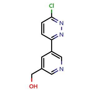 Chemical structure of (5-(6-chloropyridazin-3-yl)pyridin-3-yl)methanol , CAS 1346809-26-4, AChemBlock AD285452