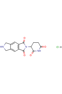 Chemical structure of 2-(2,6-Dioxopiperidin-3-yl)-6,7-dihydropyrrolo[3,4-f]isoindole-1,3(2H,5H)-dione hydrochloride , CAS 2616553-35-4, AChemBlock AD285472