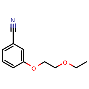 Chemical structure of 3-(2-Ethoxyethoxy)benzonitrile , CAS 1095085-73-6, AChemBlock AD285507