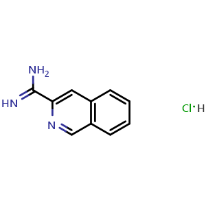 Chemical structure of Isoquinoline-3-carboximidamide hydrochloride , CAS 1179362-42-5, AChemBlock AD285509
