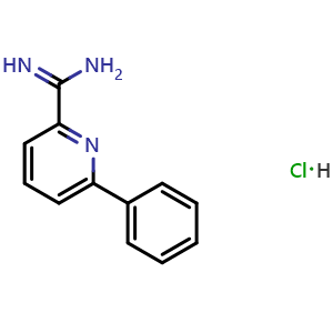 Chemical structure of 6-Phenylpicolinimidamide hydrochloride , CAS 115193-61-8, AChemBlock AD285515