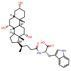 Chemical structure of Tryptophan-cholic acid , CAS 1630745-39-9, AChemBlock AD285544
