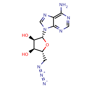 Chemical structure of 5'-Azido-5'-deoxyadenosine , CAS 737-76-8, AChemBlock AD285548