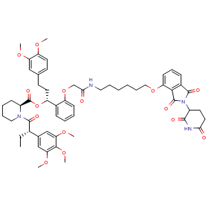 Chemical structure of FKBP12 PROTAC dTAG-13 , CAS 2064175-41-1, AChemBlock AD285581
