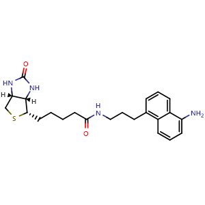 Chemical structure of Biotin-naphthylamine , CAS 2375201-60-6, AChemBlock AD285605