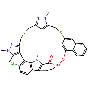 Chemical structure of AZD-5991 Racemate , CAS 2143010-83-5, AChemBlock AD285611