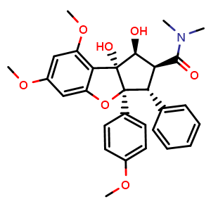 Chemical structure of (+)-Rocaglamide , CAS 1699754-37-4, AChemBlock AD285633