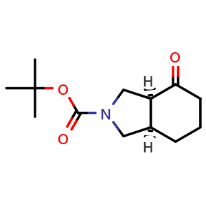Chemical structure of rel-tert-Butyl (3aS,7aR)-4-oxooctahydro-2H-isoindole-2-carboxylate , CAS 879687-92-0, AChemBlock AD285638