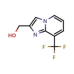 Chemical structure of (8-(Trifluoromethyl)imidazo[1,2-a]pyridin-2-yl)methanol , CAS 1509318-69-7, AChemBlock AD285644