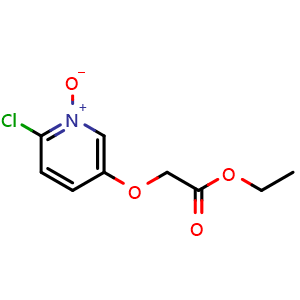 Chemical structure of Ethyl 2-(6-chloropyridin-3-yloxy)acetate-N-oxide , CAS 2703756-63-0, AChemBlock AD285649