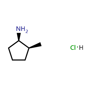 Chemical structure of cis-2-Methylcyclopentanamine hydrochloride , CAS 2248730-49-4, AChemBlock AD285657