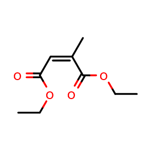 Chemical structure of 2-Methylmaleic acid diethyl ester , CAS 691-83-8, AChemBlock AD285663