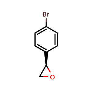 Chemical structure of (R)-2-(4-Bromophenyl)oxirane , CAS 62566-68-1, AChemBlock AD285666