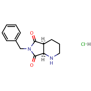 Chemical structure of Cis-6-benzyl-octahydro-1H-pyrrolo[3,4-b]pyridine-5,7-dione hydrochloride , CAS 1214169-98-8, AChemBlock AD285668