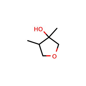 Chemical structure of 3,4-Dimethyltetrahydrofuran-3-ol , CAS 465535-76-6, AChemBlock AD285690