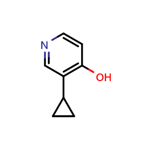 Chemical structure of 3-Cyclopropylpyridin-4-ol , CAS 2169127-50-6, AChemBlock AD285709