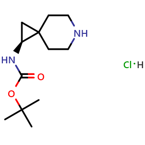 Chemical structure of (S)-tert-Butyl 6-azaspiro[2.5]octan-1-ylcarbamate hydrochloride , AChemBlock AD285738