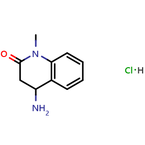 Chemical structure of 4-Amino-1-methyl-3,4-dihydroquinolin-2(1H)-one hydrochloride , CAS 2702473-12-7, AChemBlock AD285744