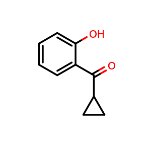 Chemical structure of Cyclopropyl(2-hydroxyphenyl)methanone , CAS 128405-69-6, AChemBlock AD285768