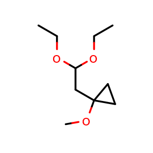 Chemical structure of 1-(2,2-diethoxyethyl)-1-methoxycyclopropane , AChemBlock AD285779