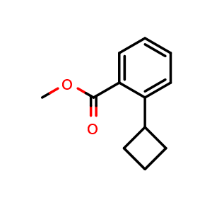 Chemical structure of Methyl 2-cyclobutylbenzoate , CAS 1690919-45-9, AChemBlock AD285792