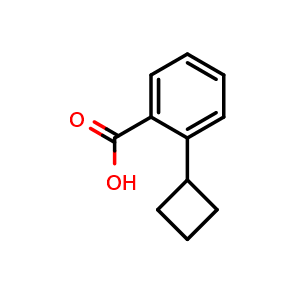 Chemical structure of 2-Cyclobutylbenzoic acid , CAS 892390-53-3, AChemBlock AD285794