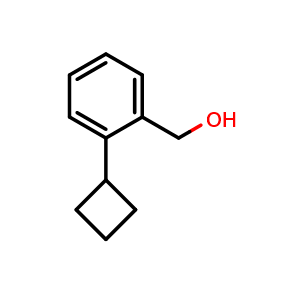 Chemical structure of 2-Cyclobutylbenzenemethanol , CAS 1593904-09-6, AChemBlock AD285802