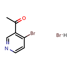 Chemical structure of 1-(4-bromopyridin-3-yl)ethan-1-one hydrobromide , CAS 2044282-92-8, AChemBlock AD285813