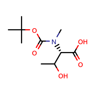 Chemical structure of Boc-N-Me-Thr-OH , CAS 101759-72-2, AChemBlock AD285829