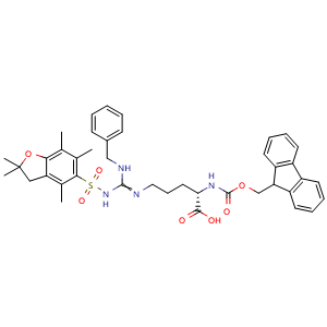 Chemical structure of Fmoc-L-Arg(Bzl)(Pbf)-OH , CAS 1060769-38-1, AChemBlock AD285836