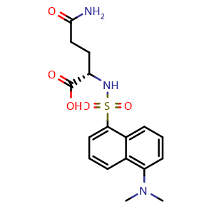 Chemical structure of Dansyl-L-glutamine , CAS 1101-67-3, AChemBlock AD285839