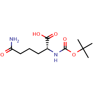 Chemical structure of Boc-D-hGln-OH , CAS 110544-96-2, AChemBlock AD285840