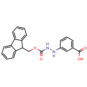 Chemical structure of Fmoc-3-hydrazinobenzoic acid , CAS 1225614-77-6, AChemBlock AD285863
