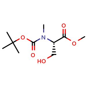 Chemical structure of Boc-N-Me-Ser-OMe , CAS 122902-81-2, AChemBlock AD285864