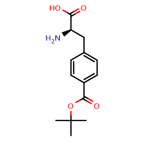 Chemical structure of H-D-Phe(4-COOtBu)-OH , CAS 1241676-15-2, AChemBlock AD285866